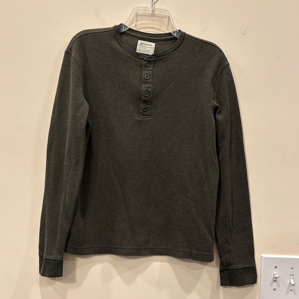 Alpine Design Charcoal Gray Waffle Shirt Men’s Small